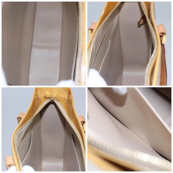 LOUIS VUITTON Monogram Vernis Columbus Tote Bag Beige M91023 LV Auth th5734 - Picture 15 of 16